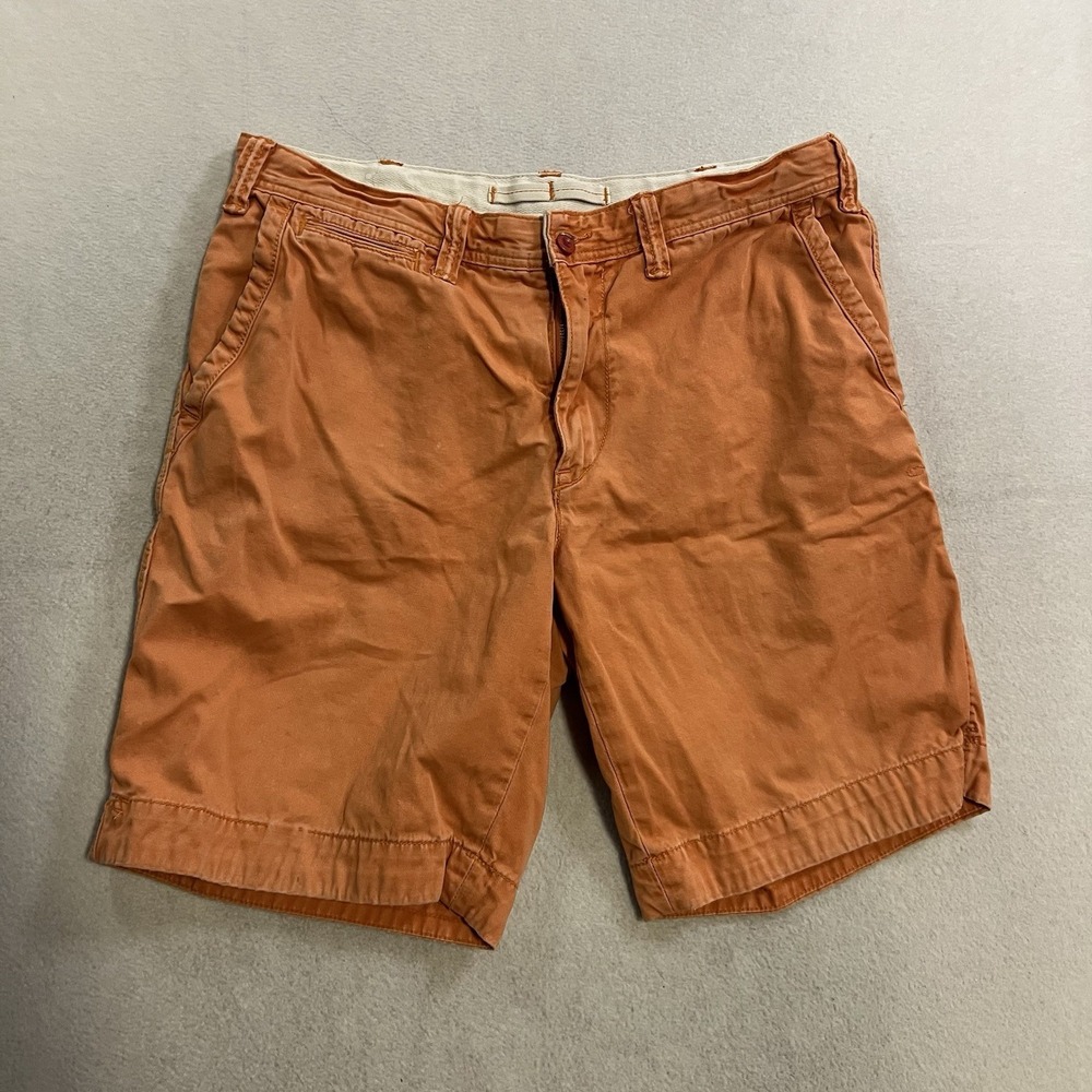 Vintage Polo Ralph Lauren Chino Shorts Men's Size 34 Orange Relaxed Fit Preppy